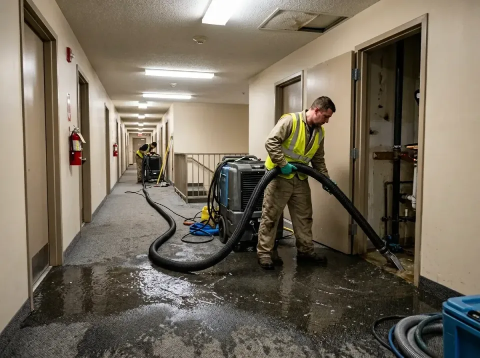 multi-unit-apartment-hallway-f-005 — frequently asked questions, Emergency Burst Pipe Water Extraction & Removal in Hiawatha…